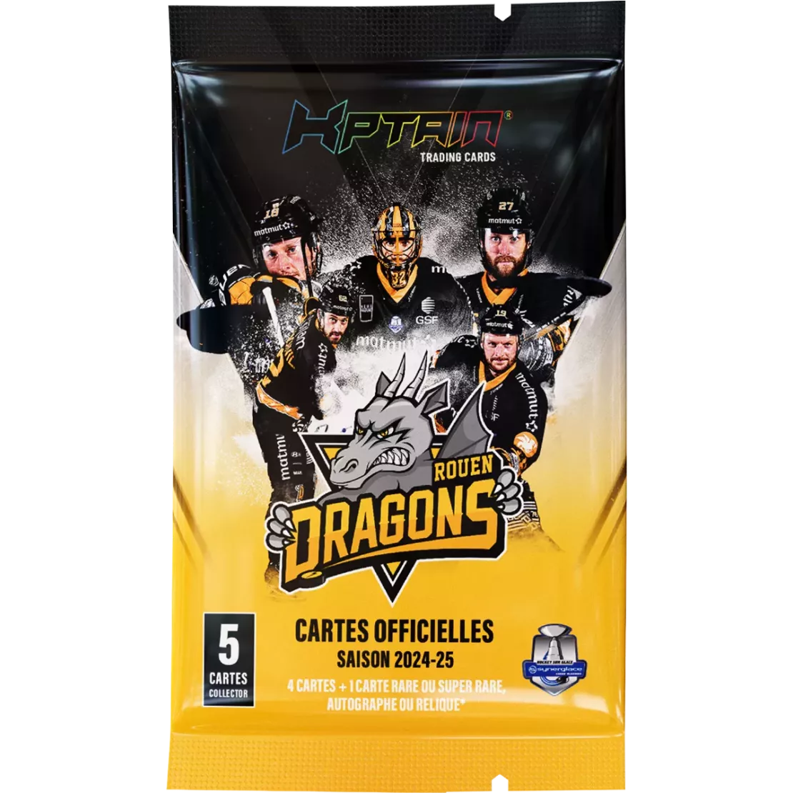 Cartes Kptain® Dragons de Rouen 2024-25 - Packs à l'unité