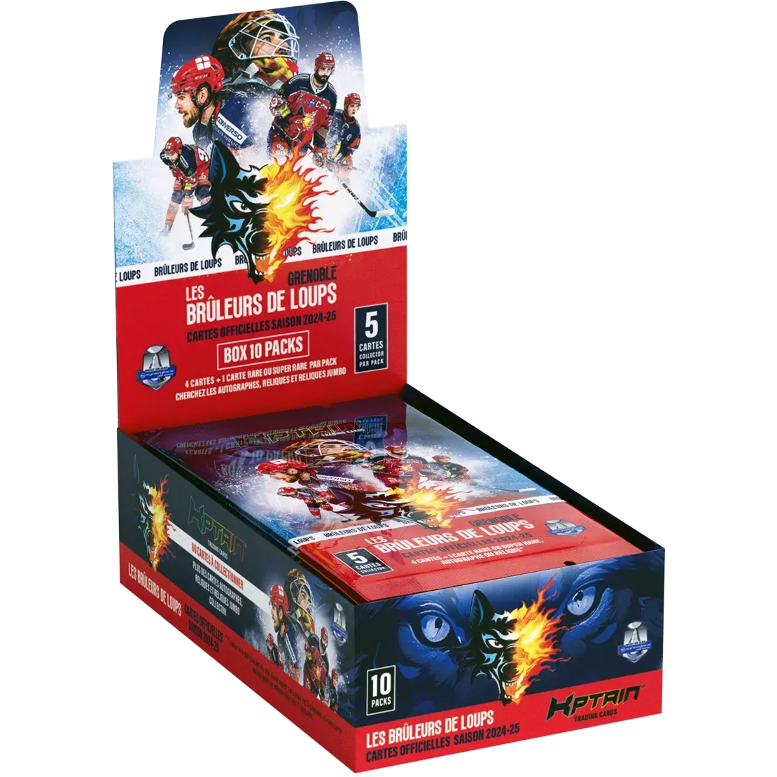 Cartes Kptain® Brûleurs De Loups de Grenoble 2024-25 - Boîte de 10 packs