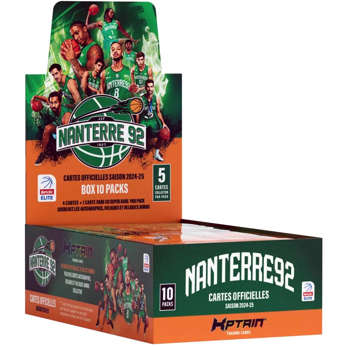 Cartes Kptain® Nanterre 92 2024-25 - Boîte de 10 packs