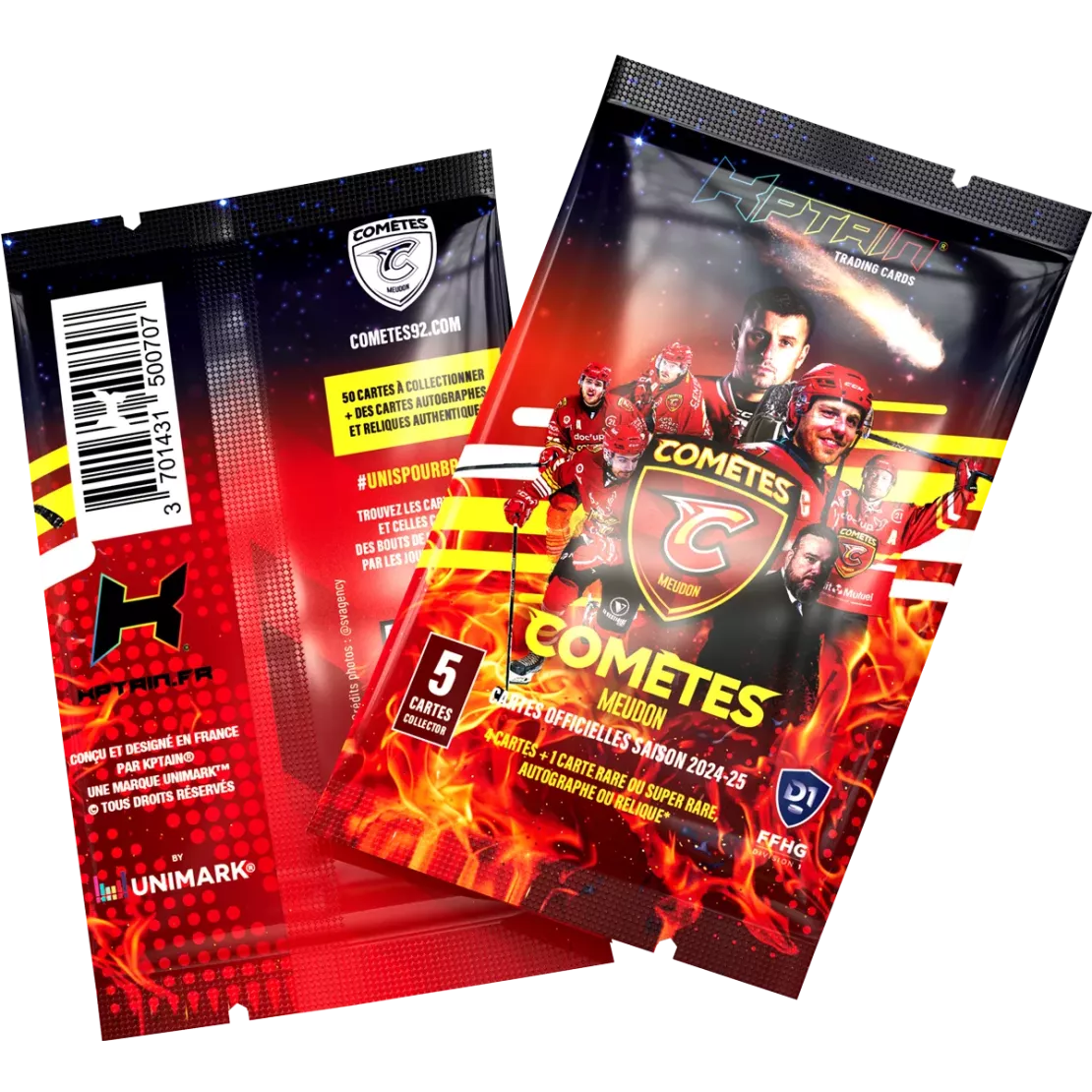 Cartes Kptain® Comètes de Meudon 2024-25 - Packs à l'unité