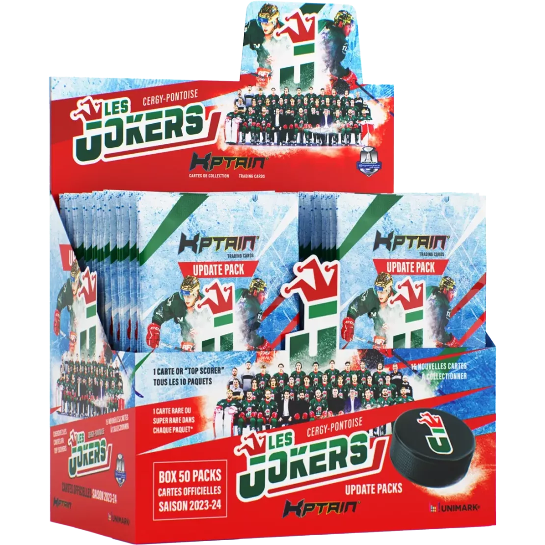 Cartes Kptain® Jokers de Cergy 2023-24 UPDATE - Boîte de 50 packs