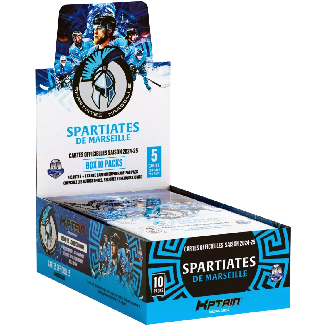 Cartes Kptain® Spartiates de Marseille 2024-25 - Boîte de 10 packs