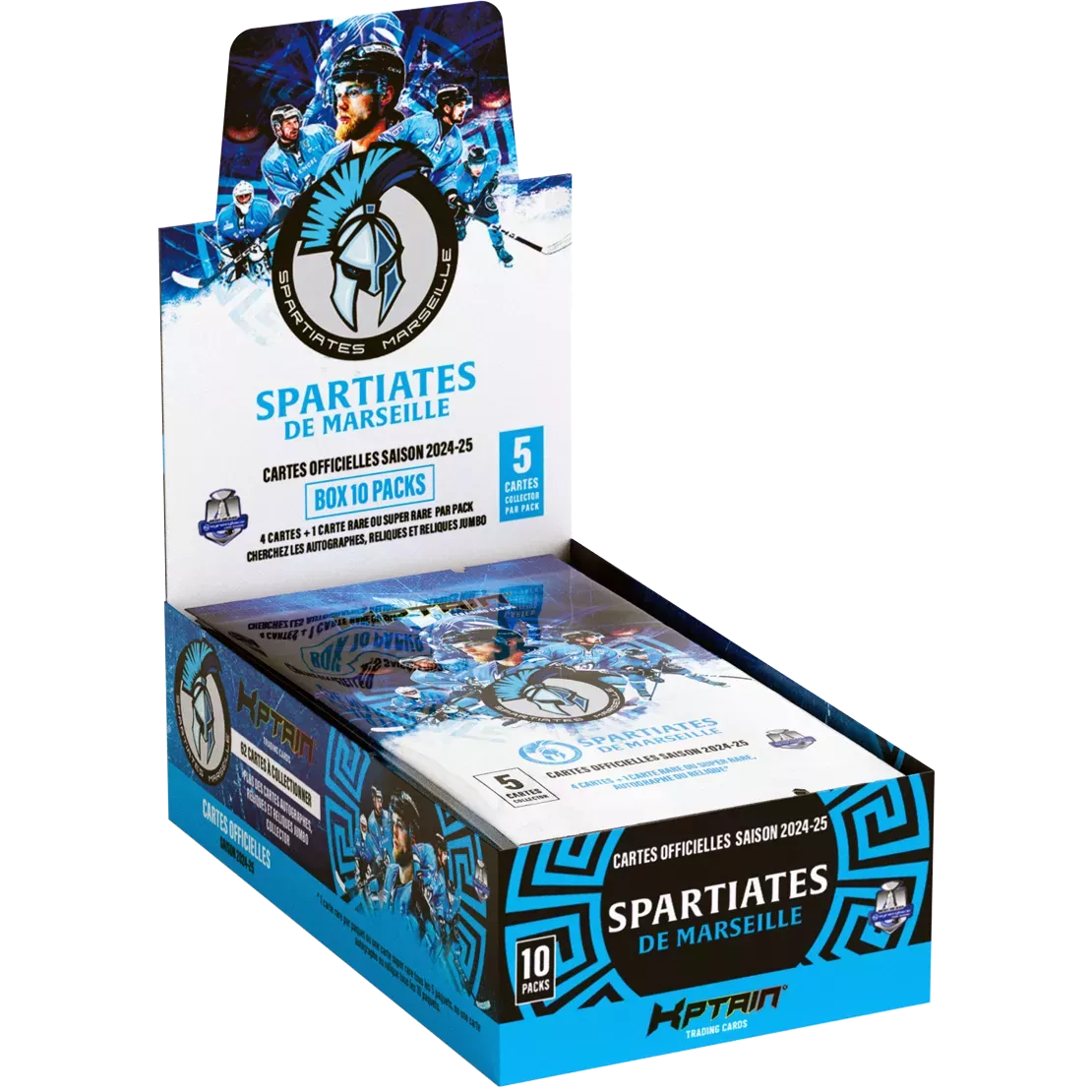 Cartes Kptain® Spartiates de Marseille 2024-25 - Boîte de 10 packs