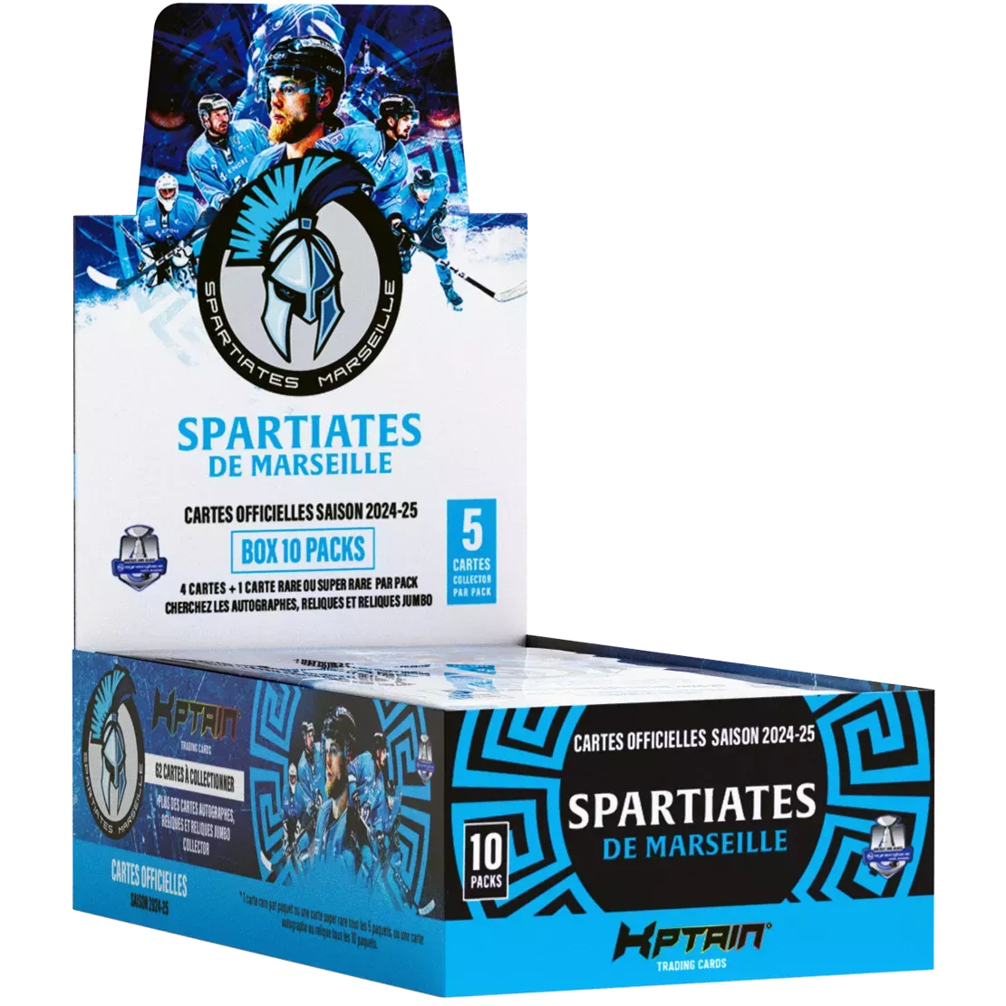 Cartes Kptain® Spartiates de Marseille 2024-25 - Boîte de 10 packs