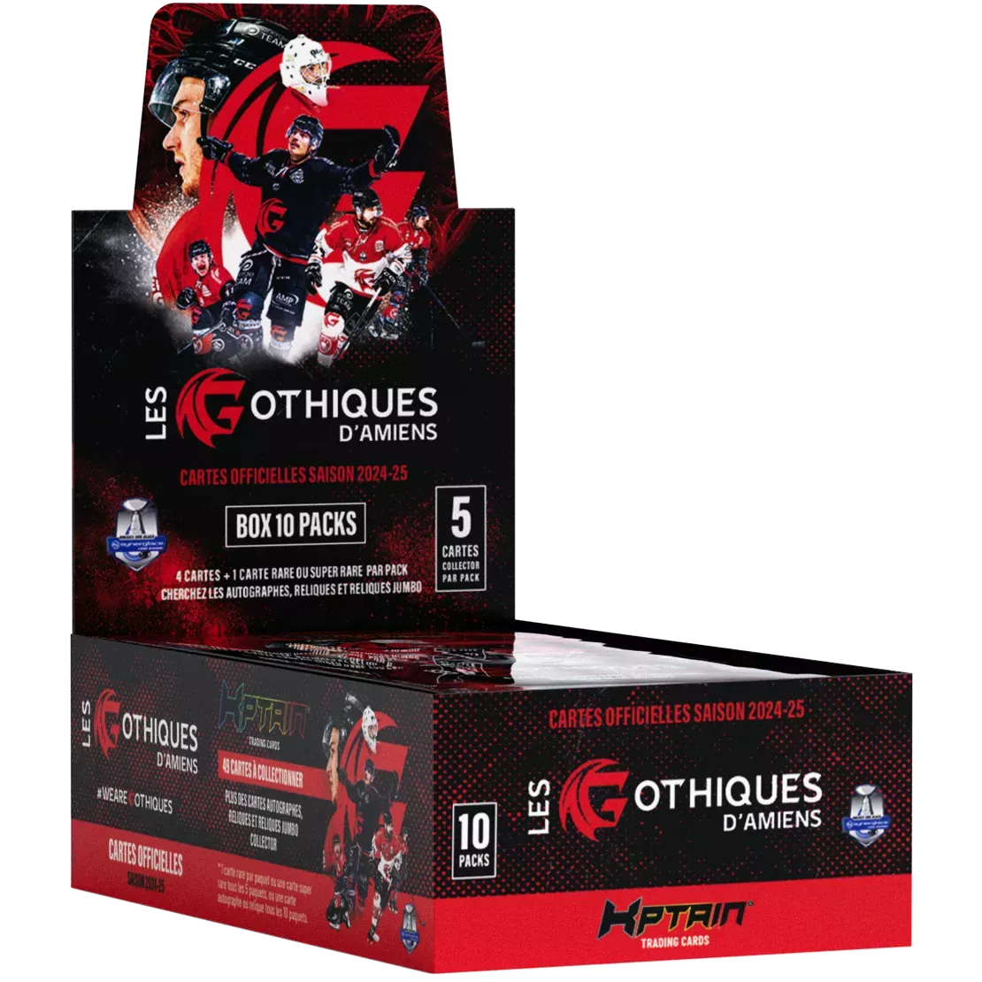 Cartes Kptain® Gothiques d'Amiens 2024-25 - Boîte de 10 packs