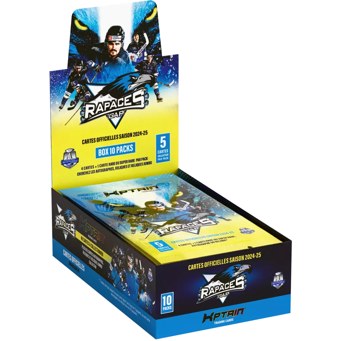 Cartes Kptain® Les Rapaces de Gap 2024-25 - Boîte de 10 packs