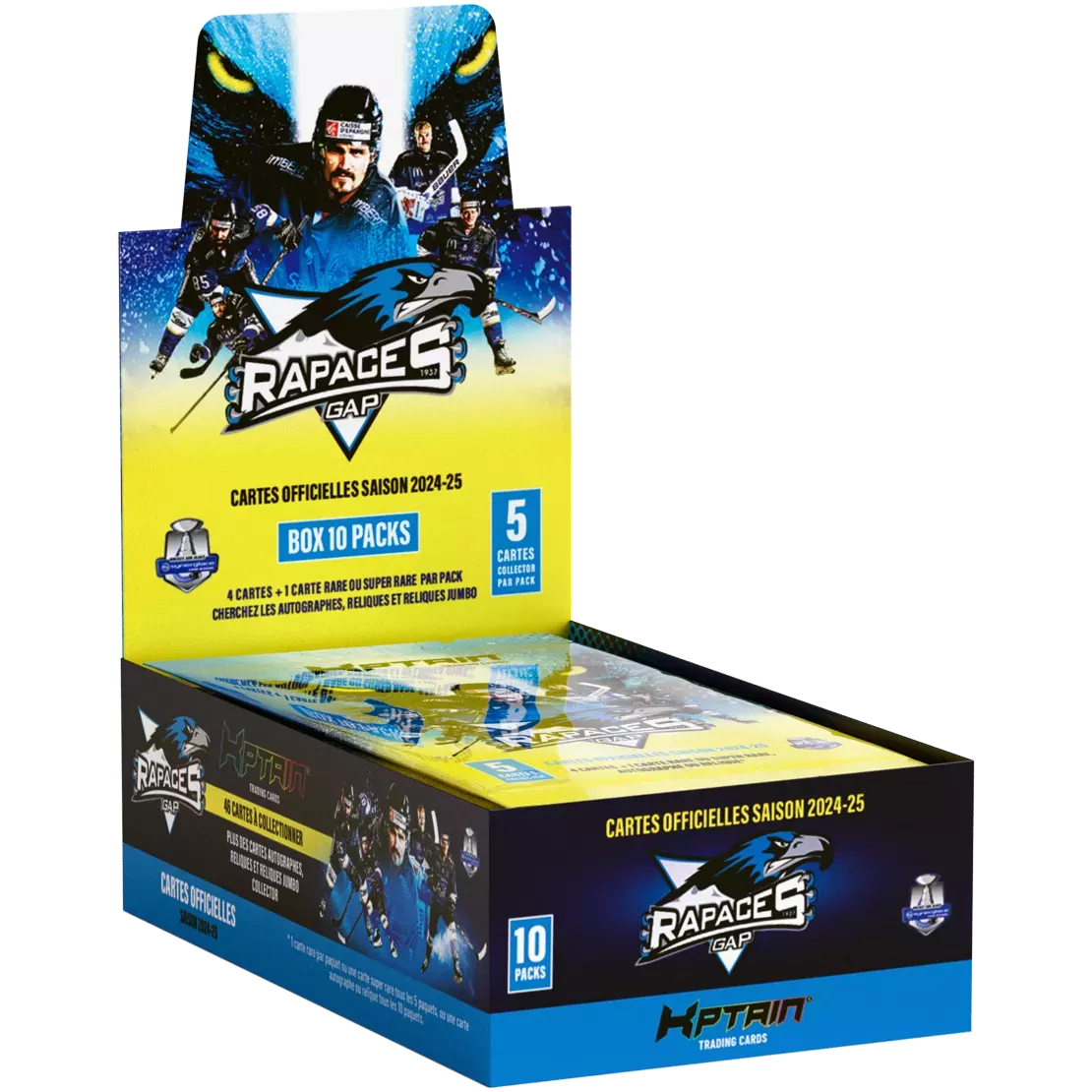 Cartes Kptain® Les Rapaces de Gap 2024-25 - Boîte de 10 packs