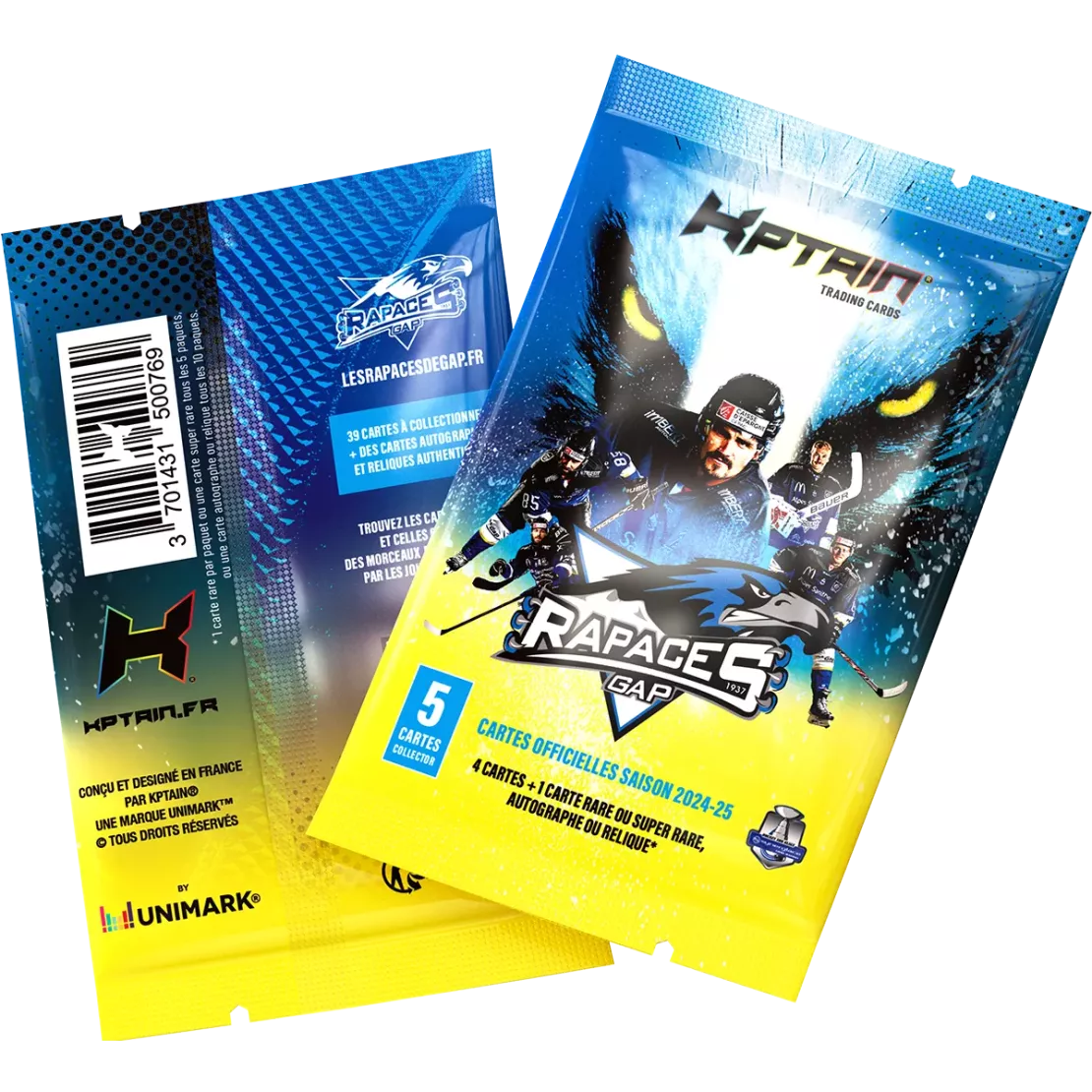 Cartes Kptain® Les Rapaces de Gap 2024-25 - Packs à l'unité